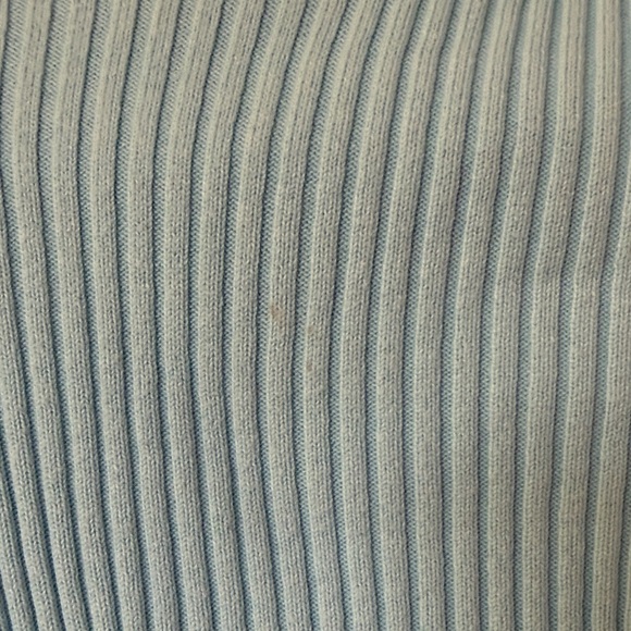 Powder Blue Ribbed Turtleneck Sweater - Picture 2 of 2
